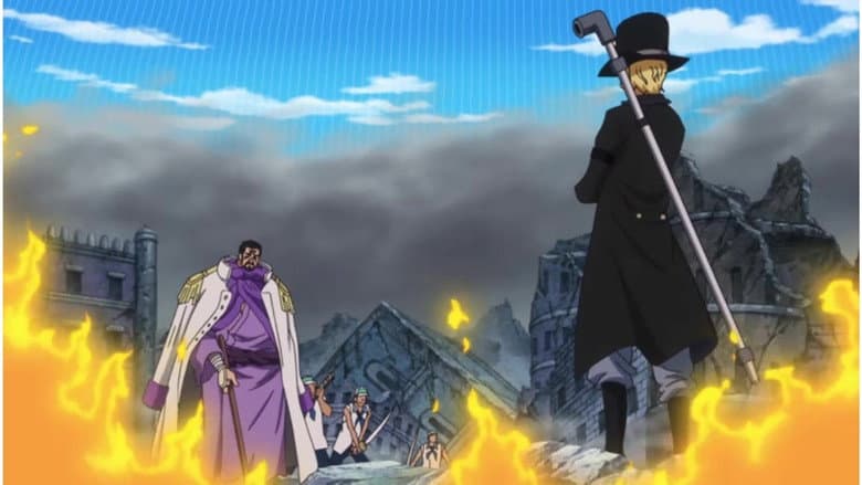 Colisão! O Chefe de Estado Maior Sabo vs. O Almirante Fujitora!