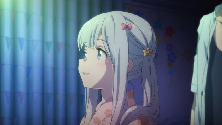 Sagiri sonhadora e fogos de artifício no verão