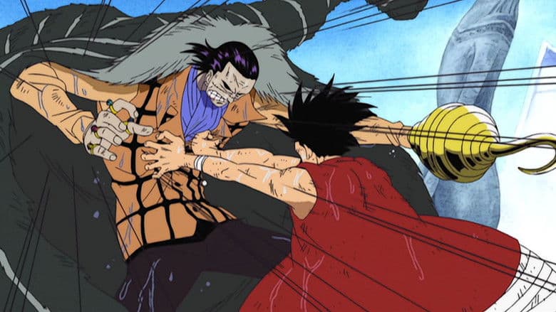 Crocodilo de Areia e Luffy De água! Duelo Mortal segundo round.